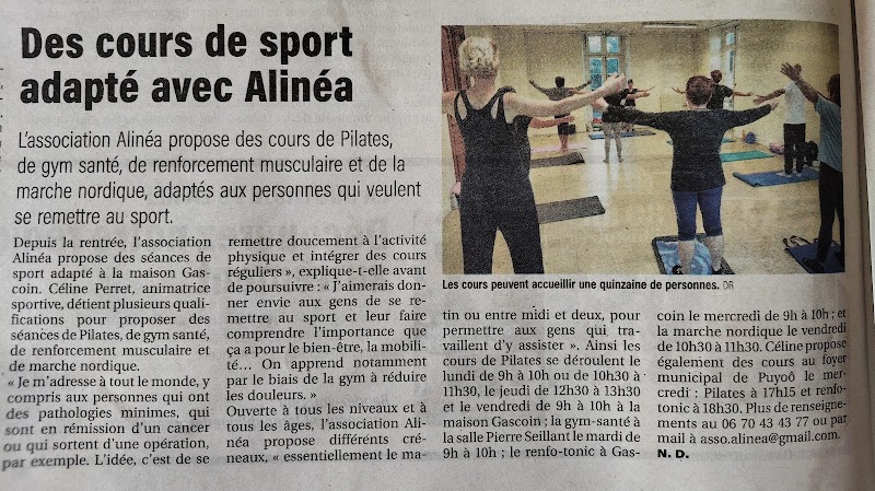 Association Alinéa – studio pilates à Orthez