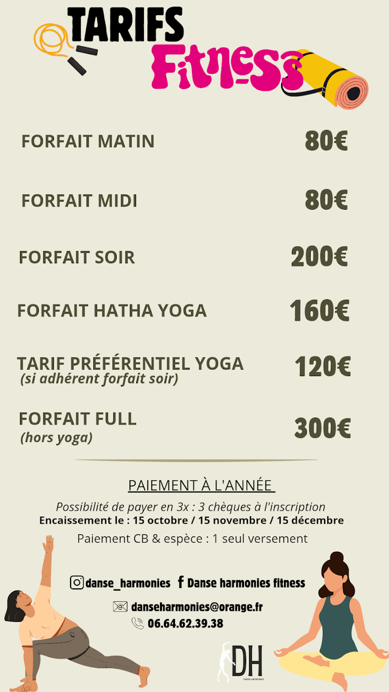 Danse Harmonies - danse fitness & yoga – studio pilates à Joigny